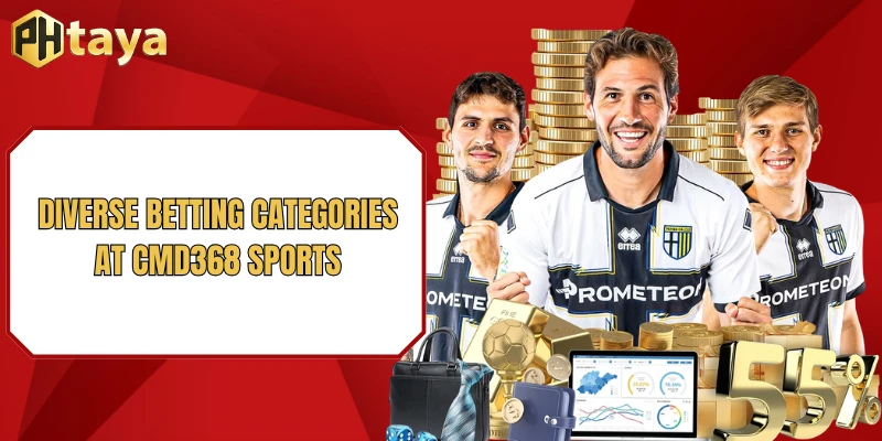 Diverse betting categories at CMD368 Sports