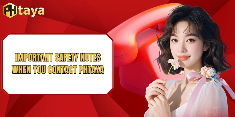 Important safety notes when you contact PHTAYA